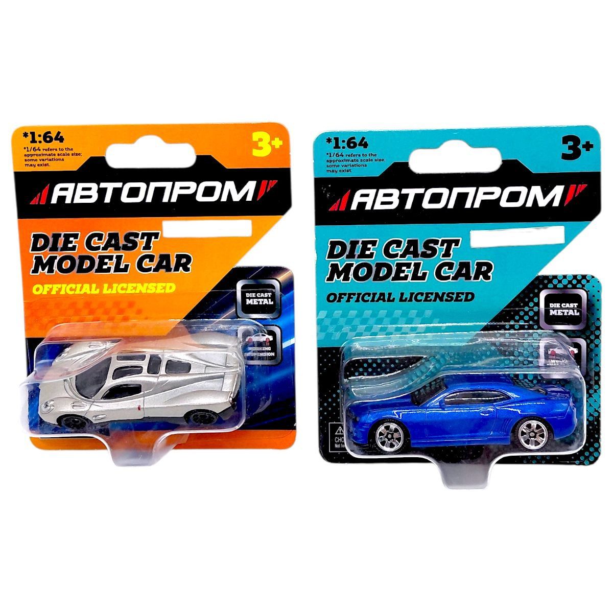 Машина металева АВТОПРОМ, 1:64, мікс видів (планшет 10*3,5*12 см)  фото 1