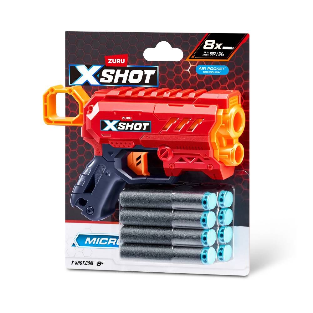 Швидкострільний бластер X-Shot Excel Micro 2. 0 Color Card (8 патронів)  фото 1