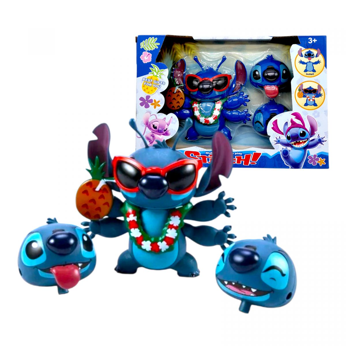 Стіч розмір: 15. 5х8х15. 5 см, змінна голова, знімна пара рук, в коробці  фото 1