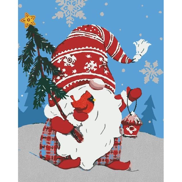 Картина по номерам з фарбами металік "Новорічний секрет" 40х50 см  фото 1