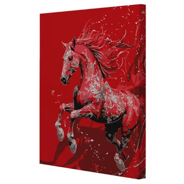 Картина по номерам з фарбами металік "Червоний шторм" 40х50 см  фото 1