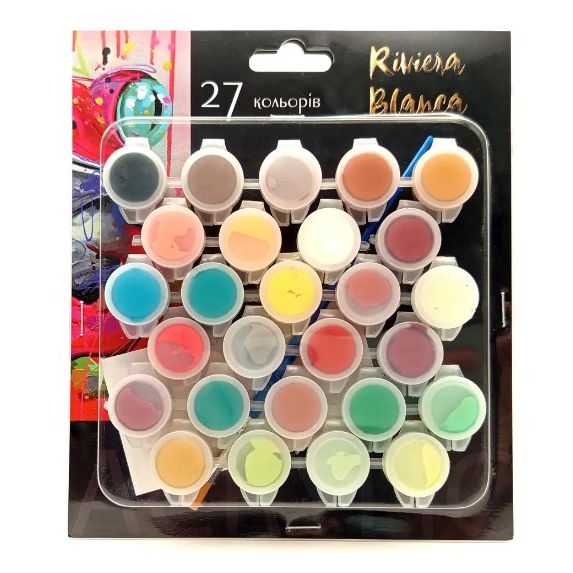 Краска акриловая художественная для живописи и декорирования, 27 цветов  фото 1