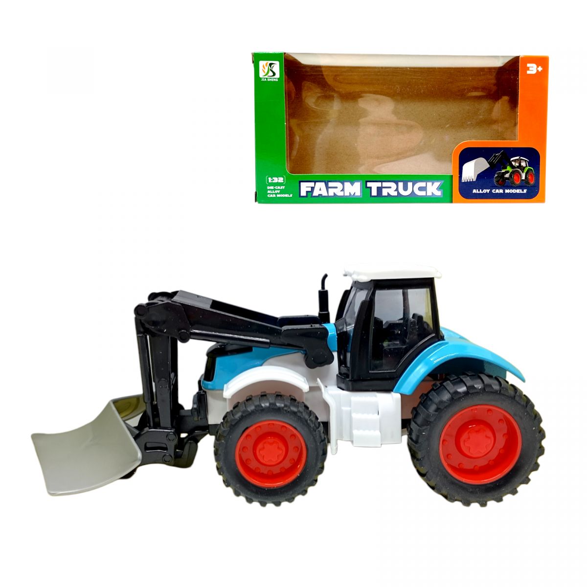 Трактор с ковшом (ГОЛУБОЙ) 20*2х10*3х7*3см.  фото 1