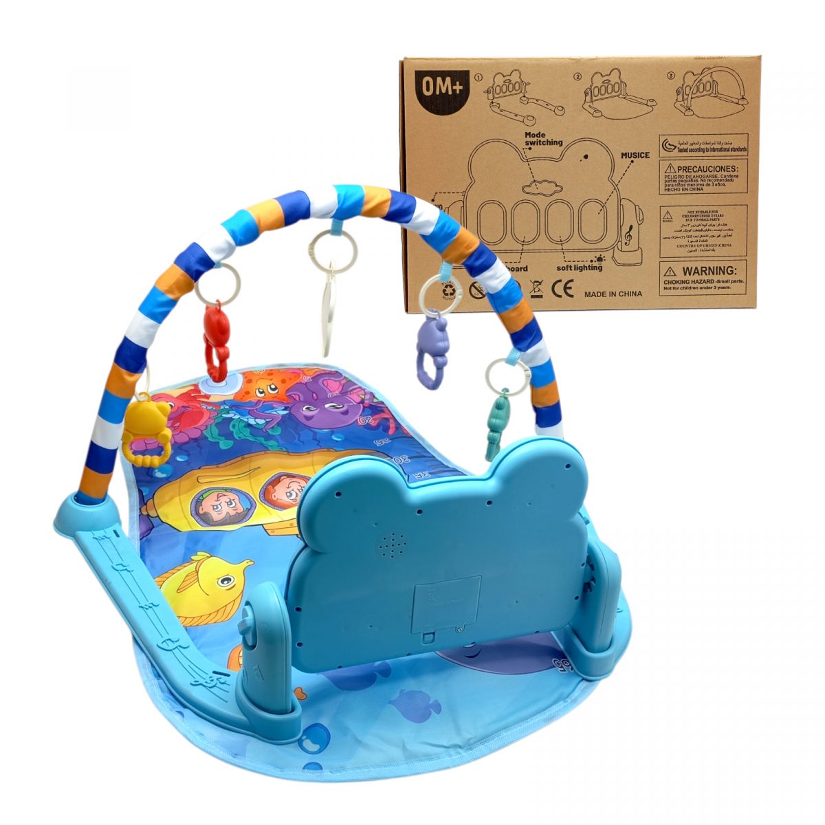 КОВРИК С ИГРОВЫМ ЦЕНТРОМ (ГОЛУБОЙ)  фото 1