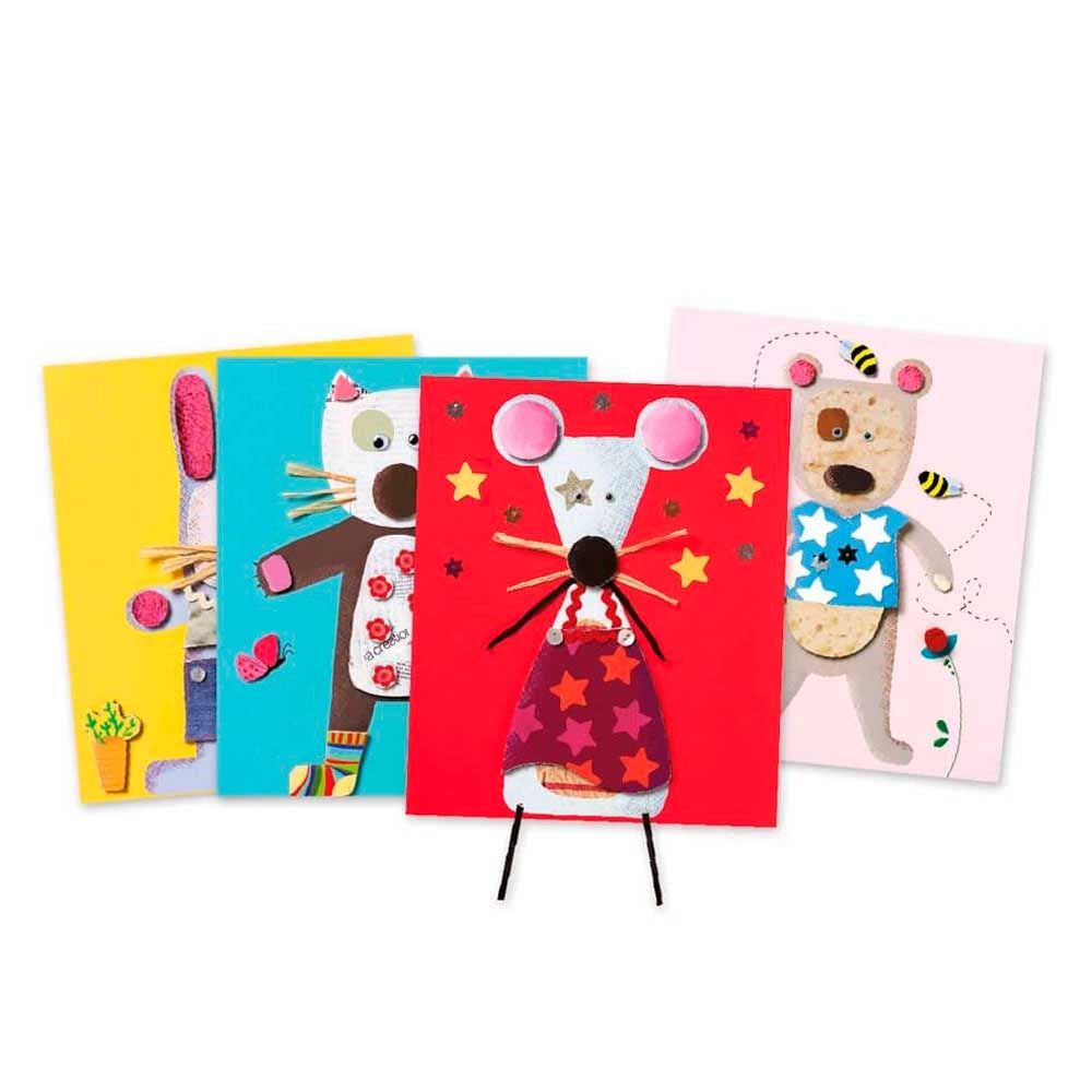 Художній комплект DJECO Колаж для самих маленьких 4 фігурки  фото 1