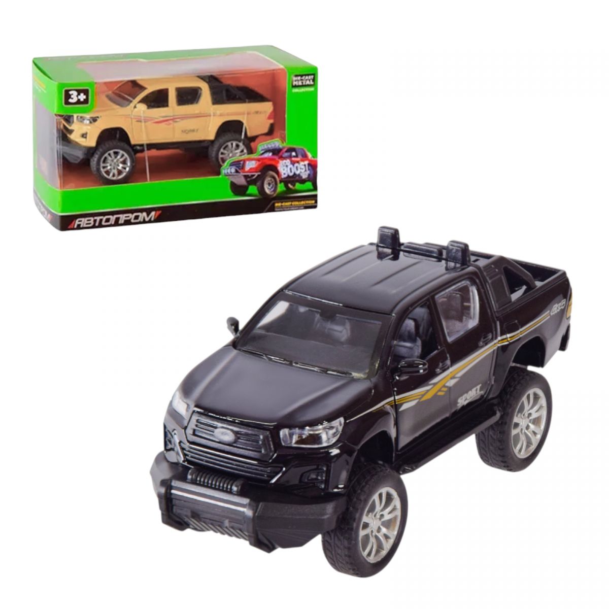 МАШИНА 1:32 ПІКАП (ЧОРНИЙ)  фото 1