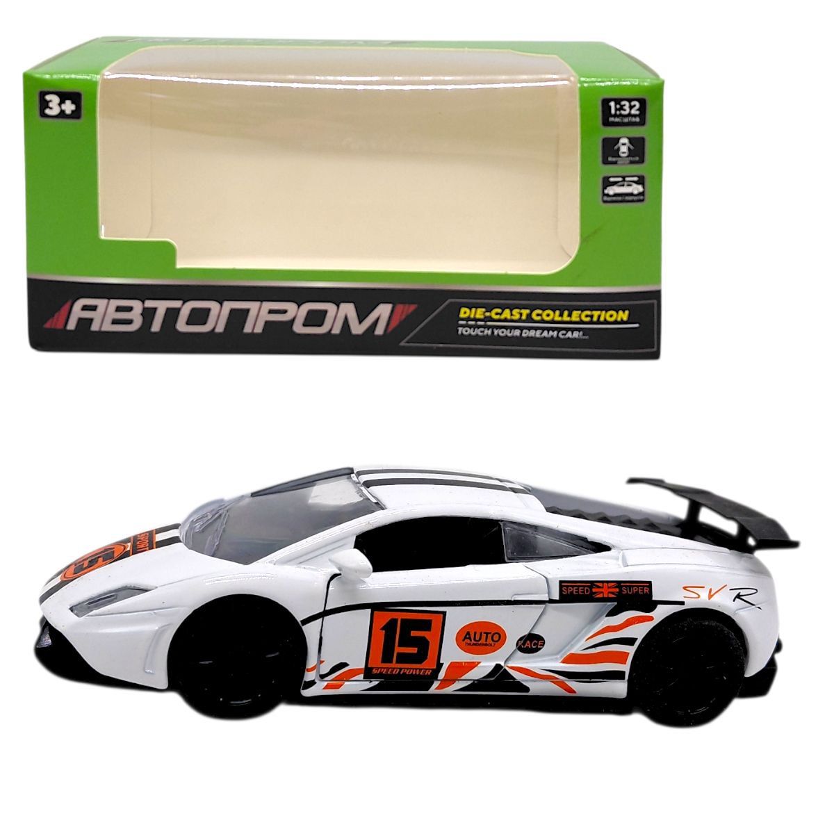 Машинка металева серії Автопром "Lamborghini" (БІЛА)  фото 1