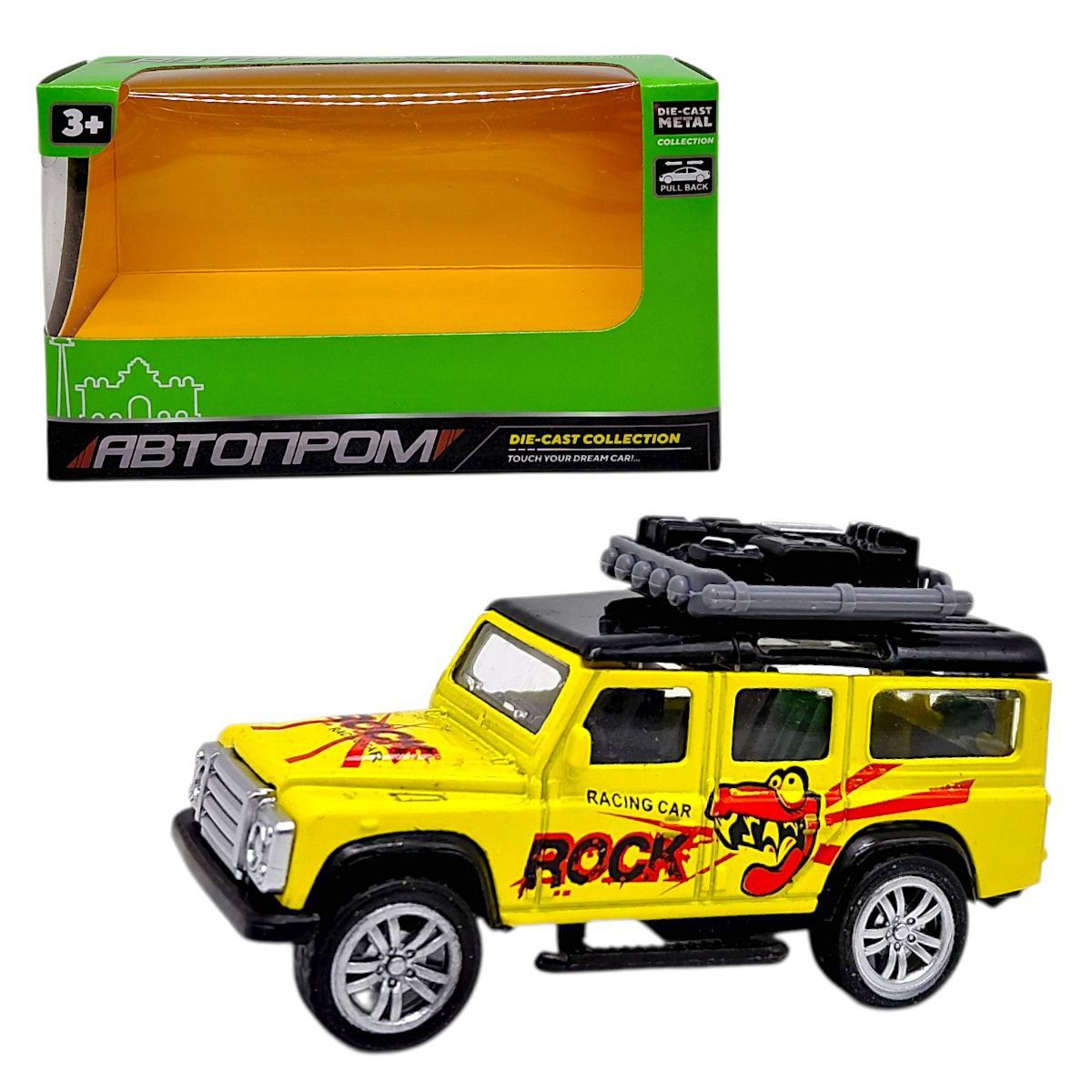 МАШИНА АВТОПРОМ, LAND ROVER DEFENDER (ЖОВТИЙ)  фото 1