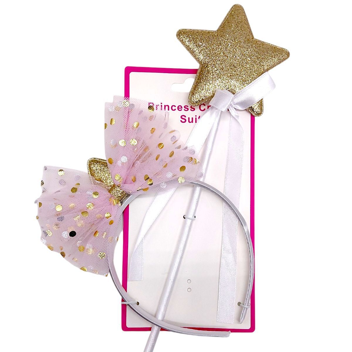 Набір новорічний (обруч із чарівною паличкою) "Зірочка" блискучий  фото 1