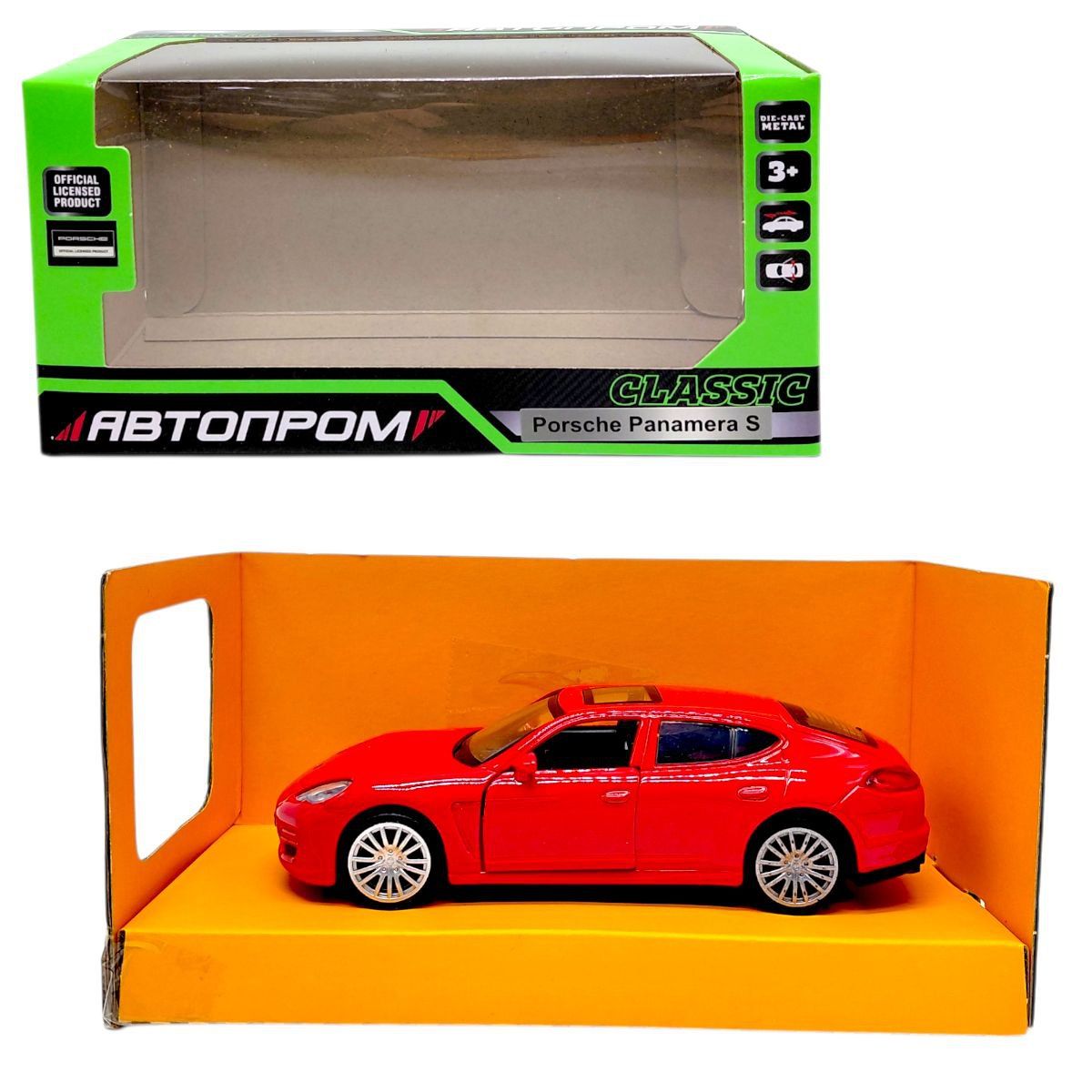 МАШИНА АВТОПРОМ (металлическая) Porsche Panamera S (КРАСНАЯ)  фото 1