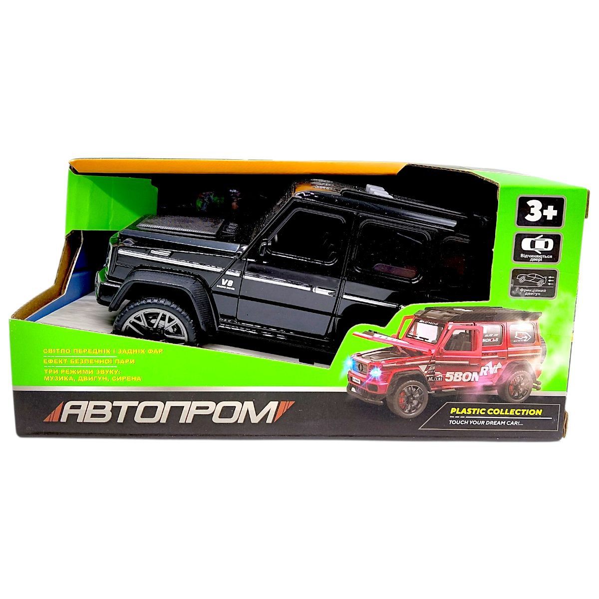 МАШИНА АВТОПРОМ (металева) MERCEDES G-CLASS (ЧОРНИЙ)  фото 1