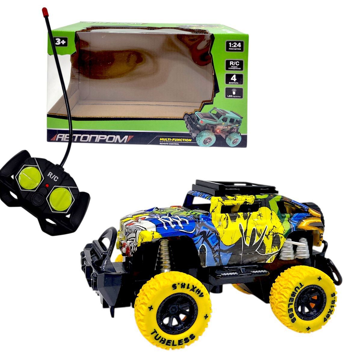 Машина на радіокеруванні "ДЖИП" (ЖОВТИЙ)  фото 1
