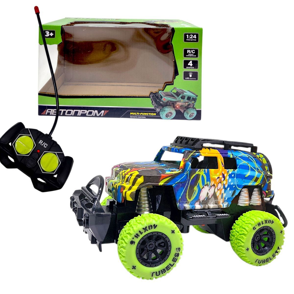 Машина на радіокеруванні "ДЖИП" (ЗЕЛЕНИЙ)  фото 1