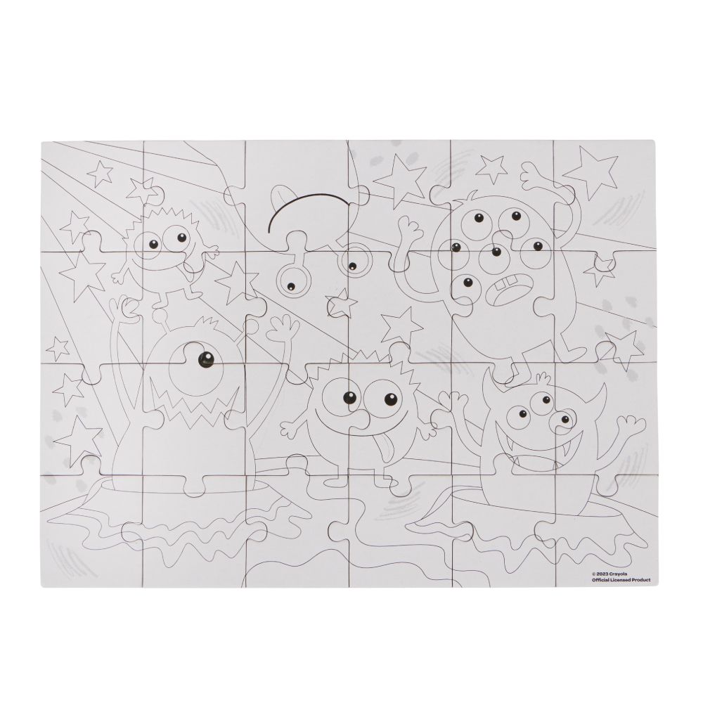 Пазл-розмальовка Crayola “Монстри” з олівцями  фото 1