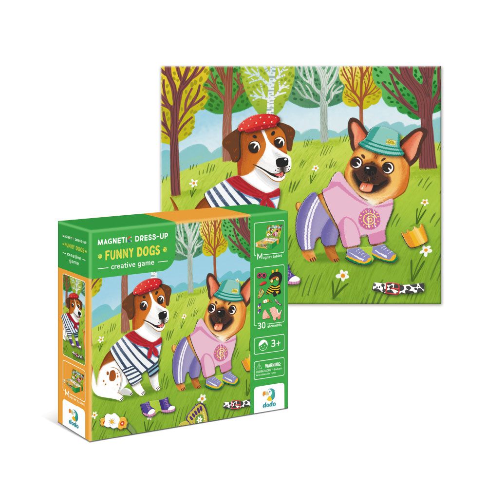 Магнитная игра «Одевалка: Забавные псы»  фото 1