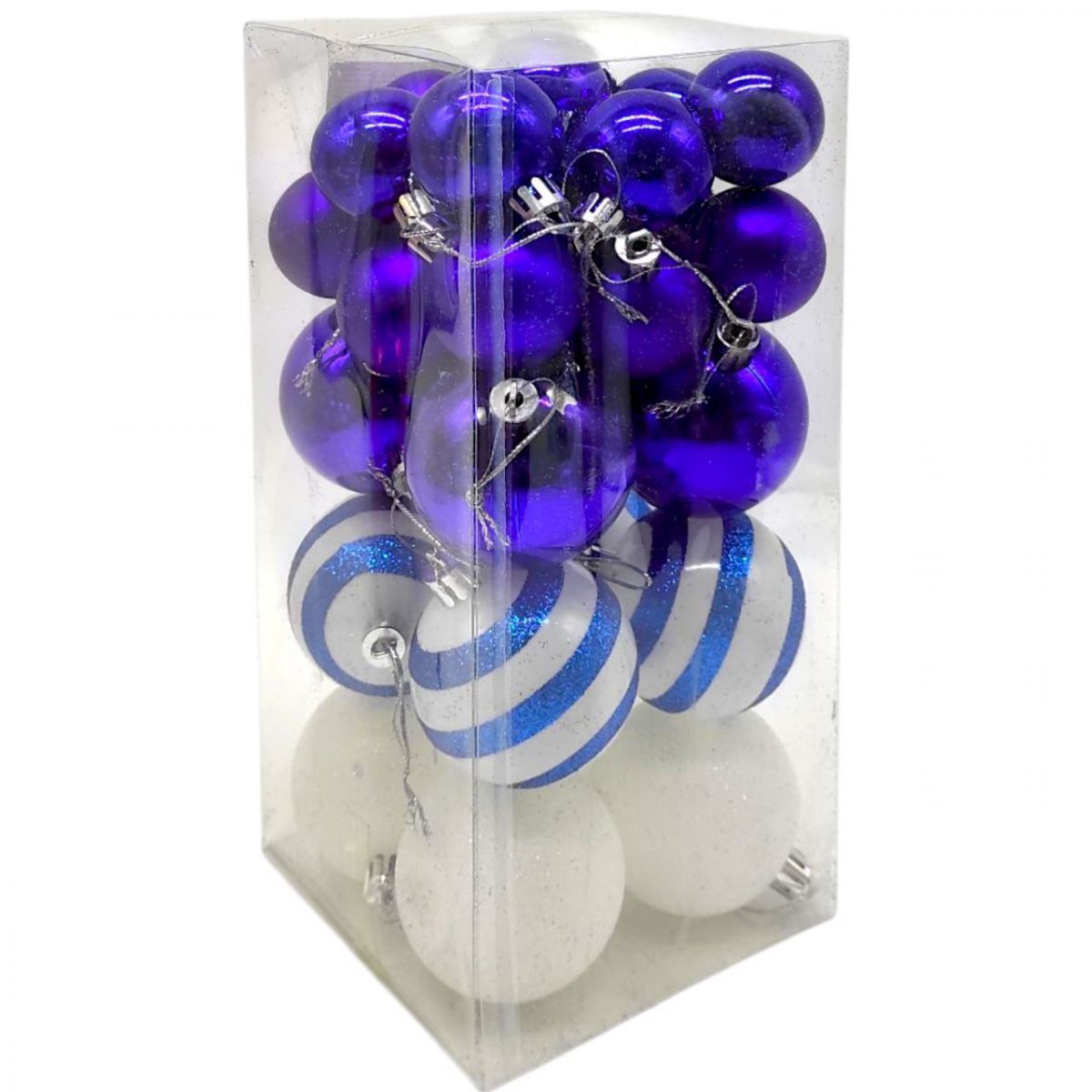 Уценка.  Новорічні прикраси, 30 штук, кульки у слюді   - Повреждена упаковка  фото 1