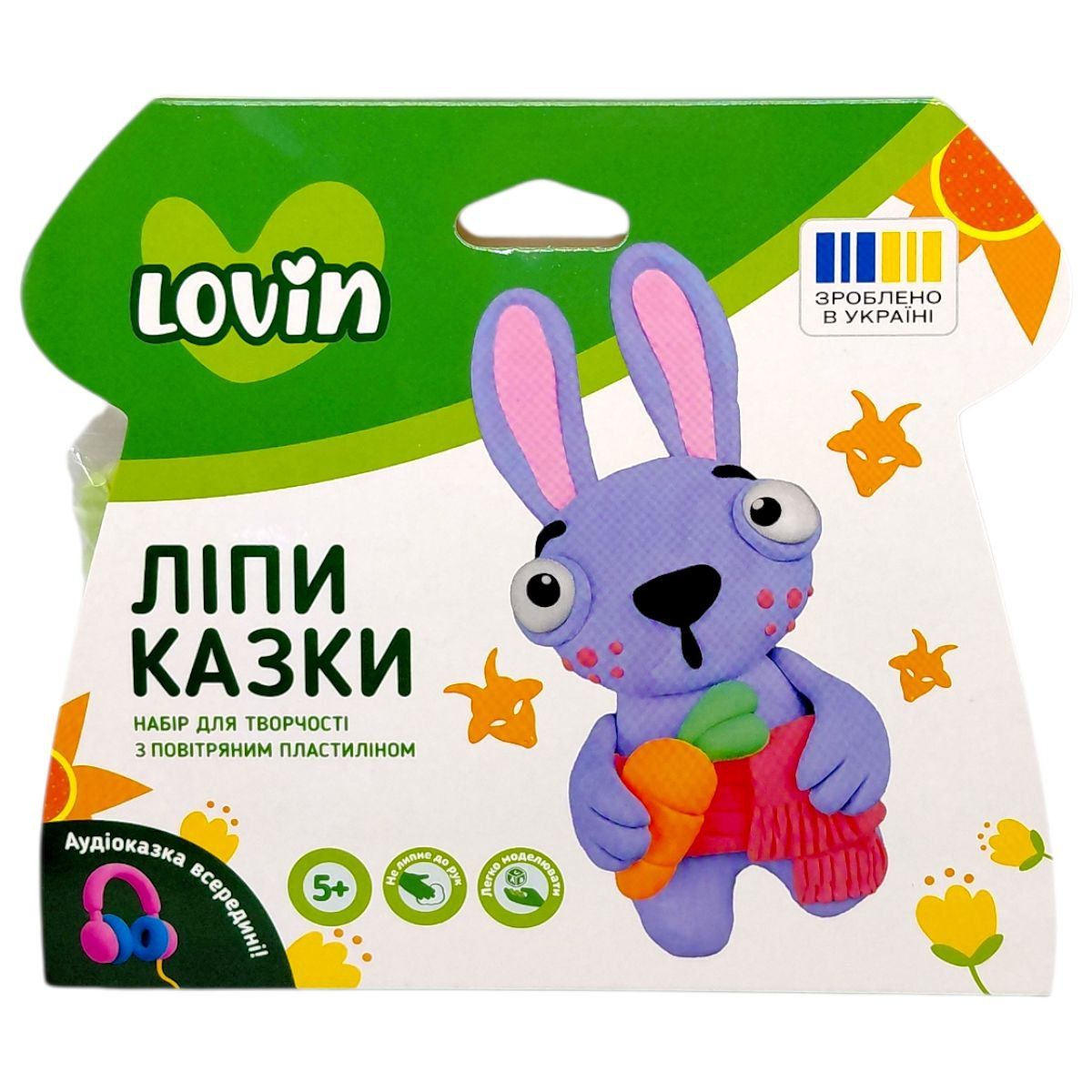 Набор для творчества с воздушным пластилином "ЛепиСказки" (ЗАЙЧИК)  фото 1