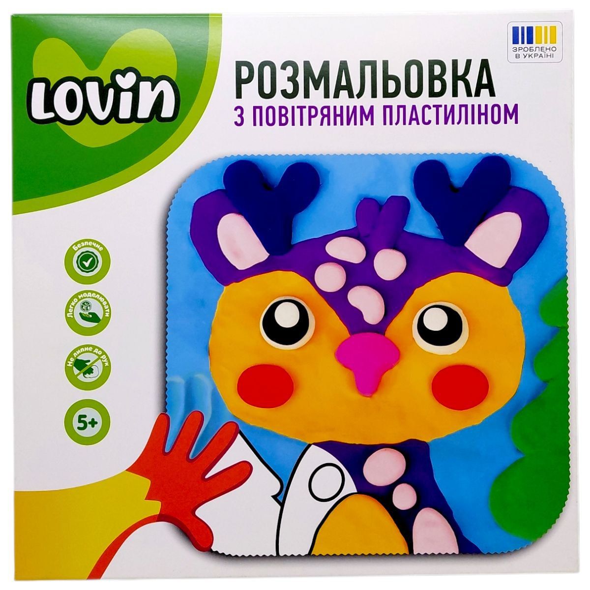 Раскраска с воздушным пластилином (ОЛЕНЬ)  фото 1