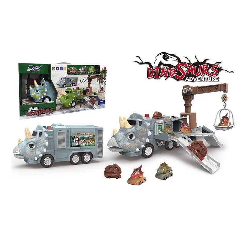 Парковка (інерційний механізм, 3 машинки, підйомний кран, 10 мелодій, звуки роботи, рик, підсвічування, наліпки, інструкція)  фото 1