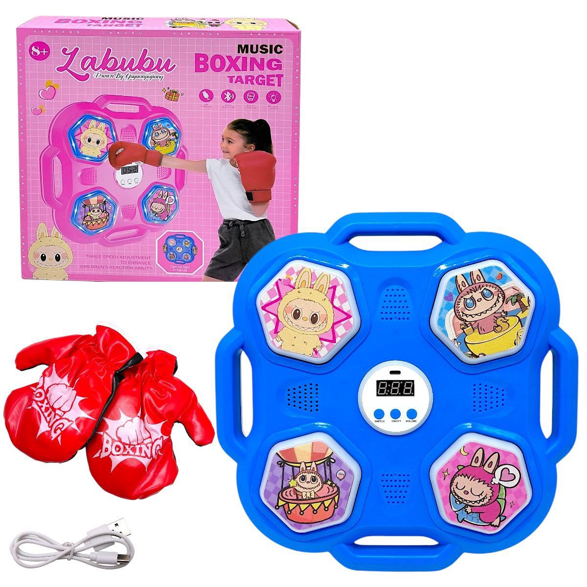 ЕЛЕКТРОННИЙ БОКС "Лабубу" (30,5х7х30,5 см) (СИНІЙ)  фото 1