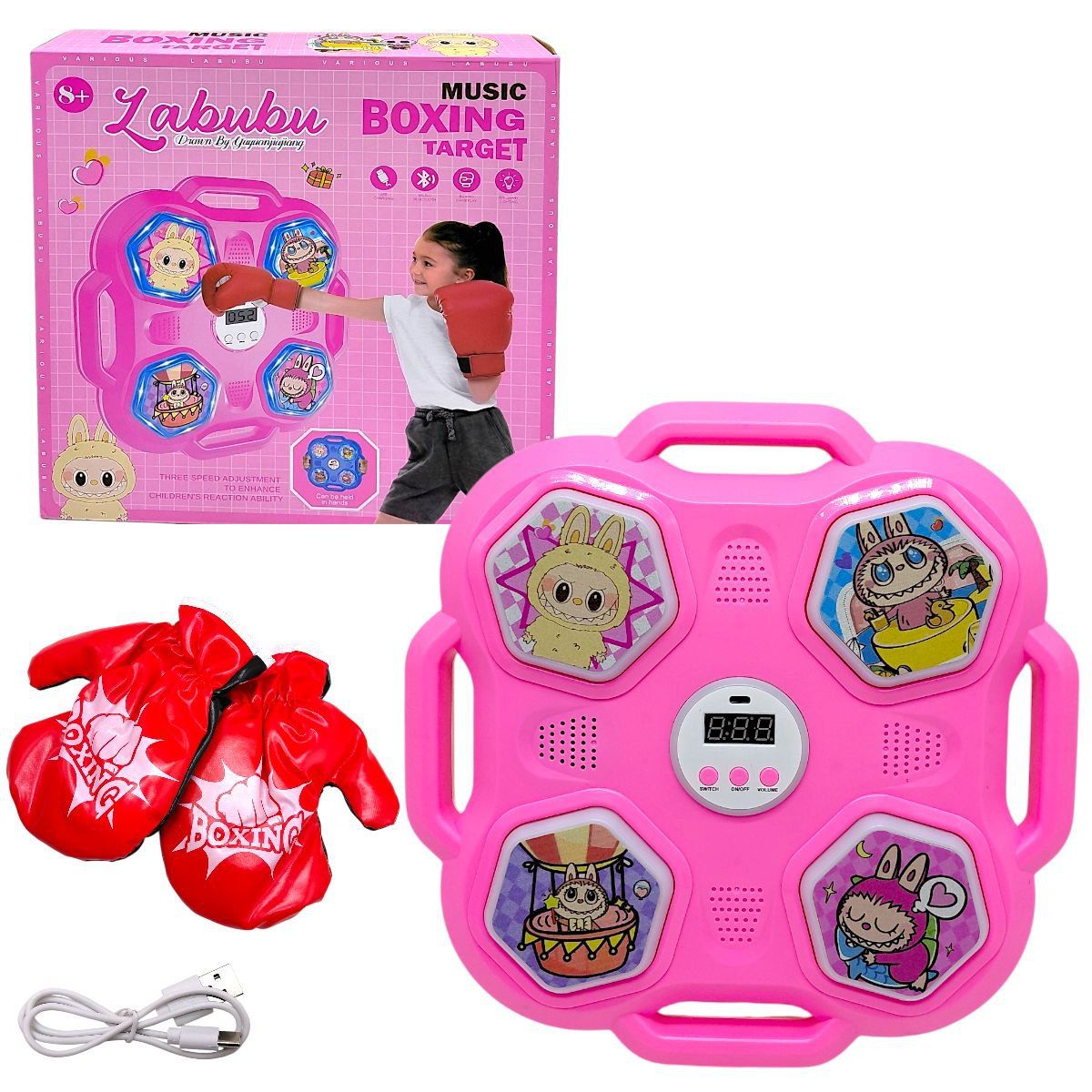 ЭЛЕКТРОННЫЙ БОКС "Лабубу" (30,5х7х30,5 см) (РОЗОВЫЙ)  фото 1