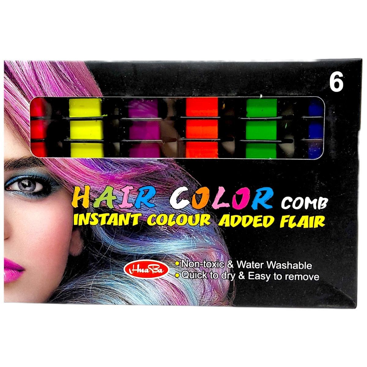 Фарба для волосся неонова 6 шт  фото 1