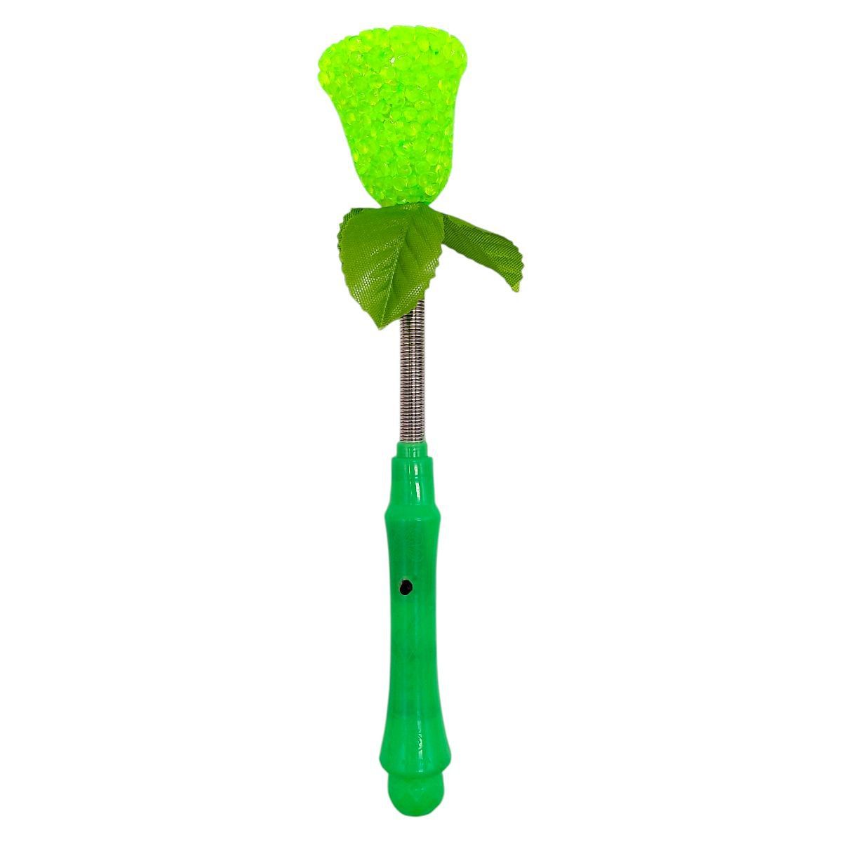 Цукрова паличка КВІТКА, що світиться (ЗЕЛЕНА)  фото 1