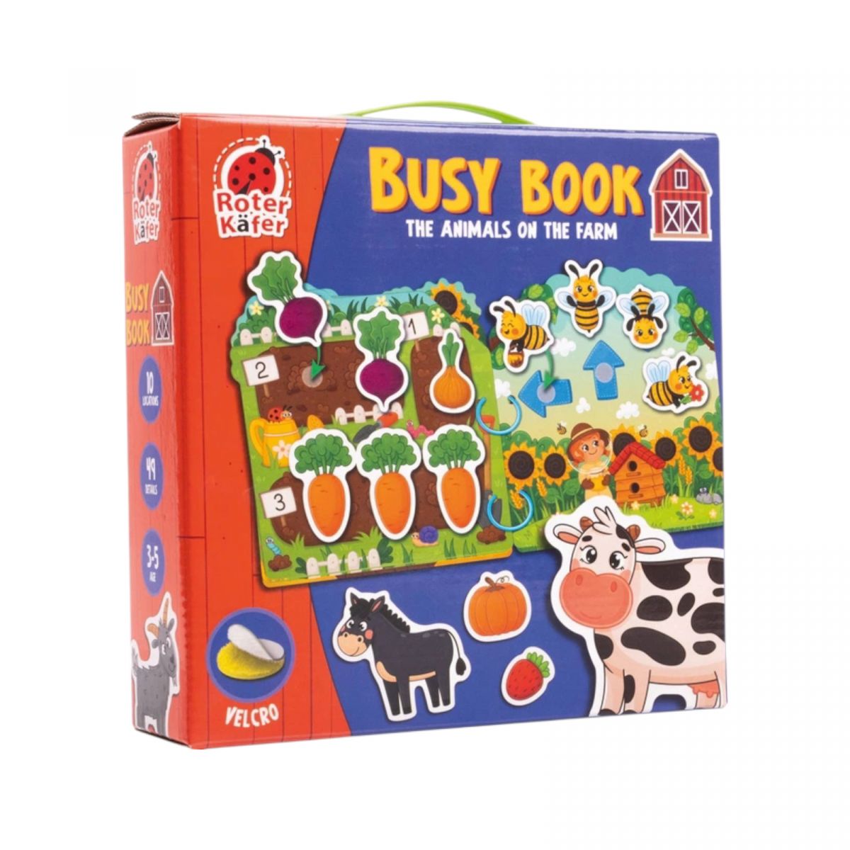 Гра розвиваюча з липучками.  Бізі Бук.  Тварини на фермі.  фото 1