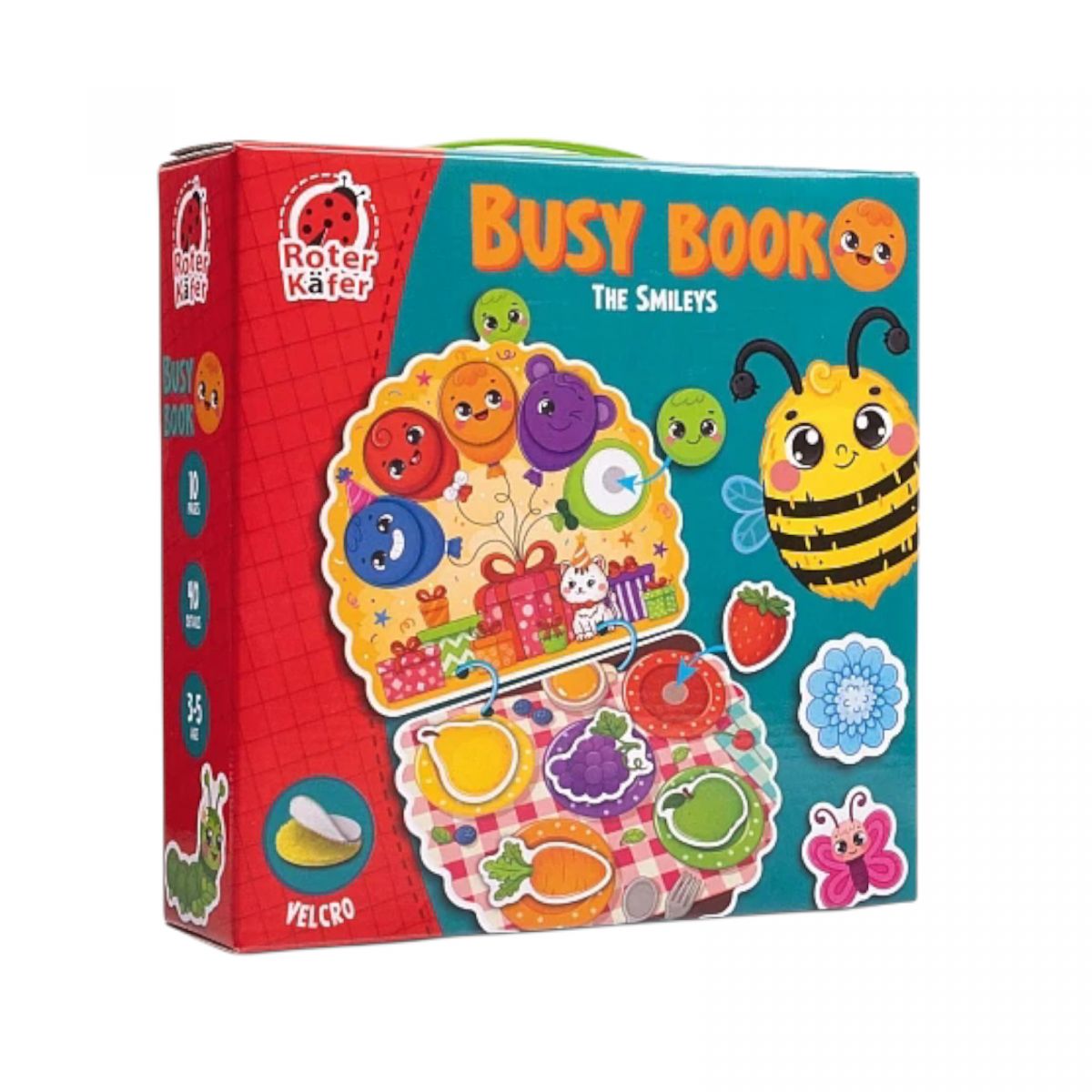 Гра розвиваюча з липучками.  Бізі Бук.  Смайлики.  фото 1