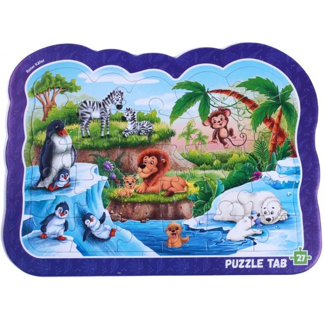 Гра розвиваюча (пазли-вкладиші) "Тварини зоопарку"  фото 1