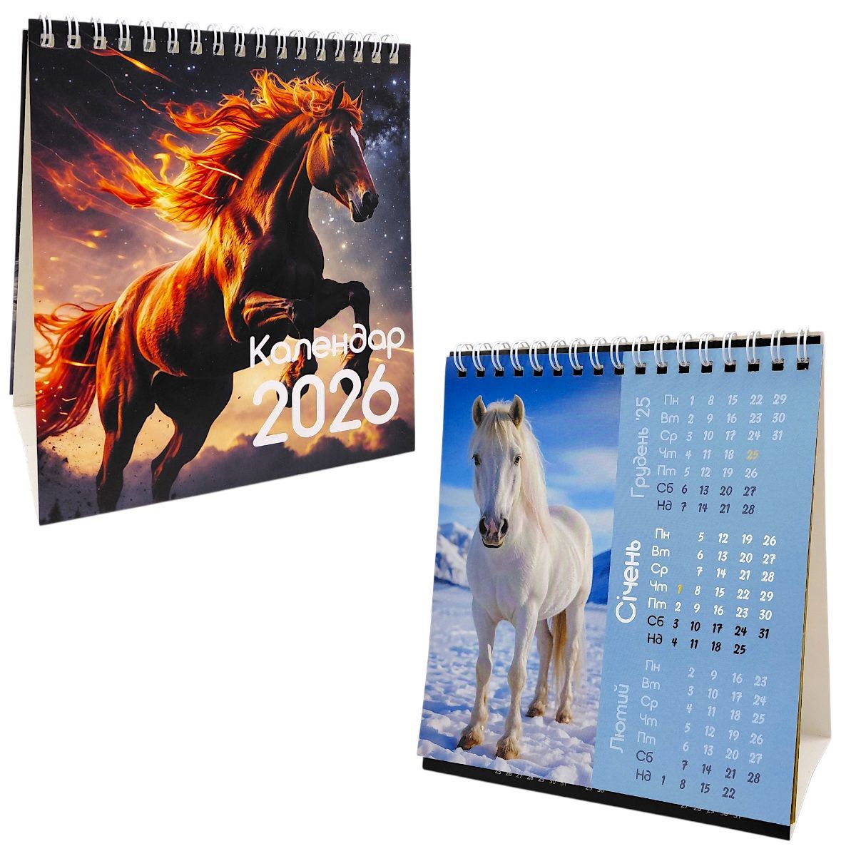 Календар "Кінь" 2026 рік (укр)  фото 1