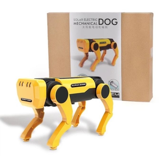 Конструктор "Собака-робот" на сонячній батареї (коробка - 25х4,1х20,2 см)  фото 1