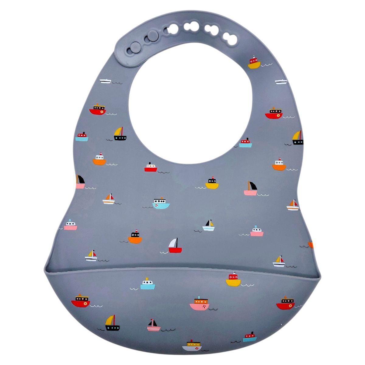 Слинявчик силіконовий (СІРИЙ)  фото 1