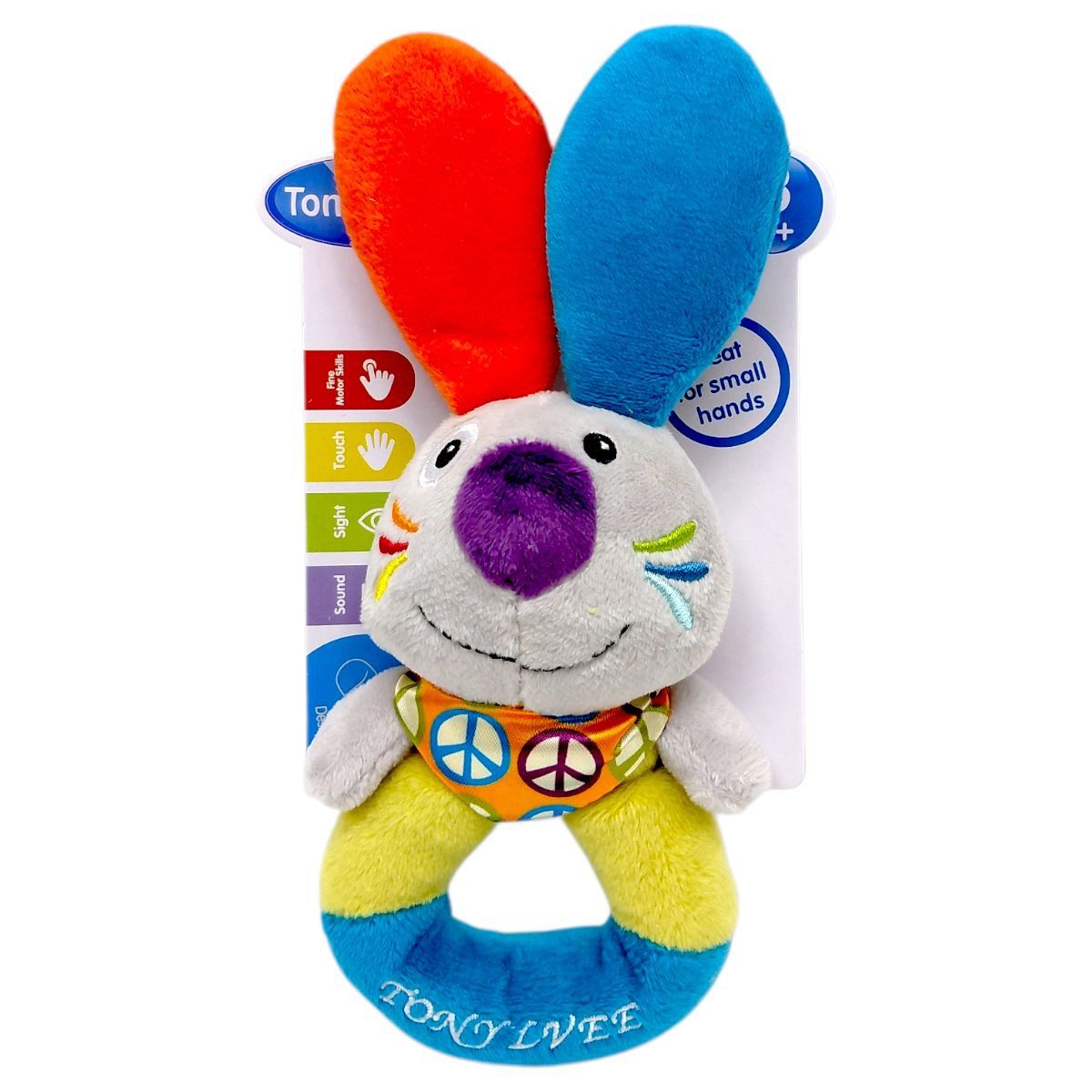 М`яка іграшка-брязкальце "TONY LVEE" (ЗАЙЧИК)  фото 1
