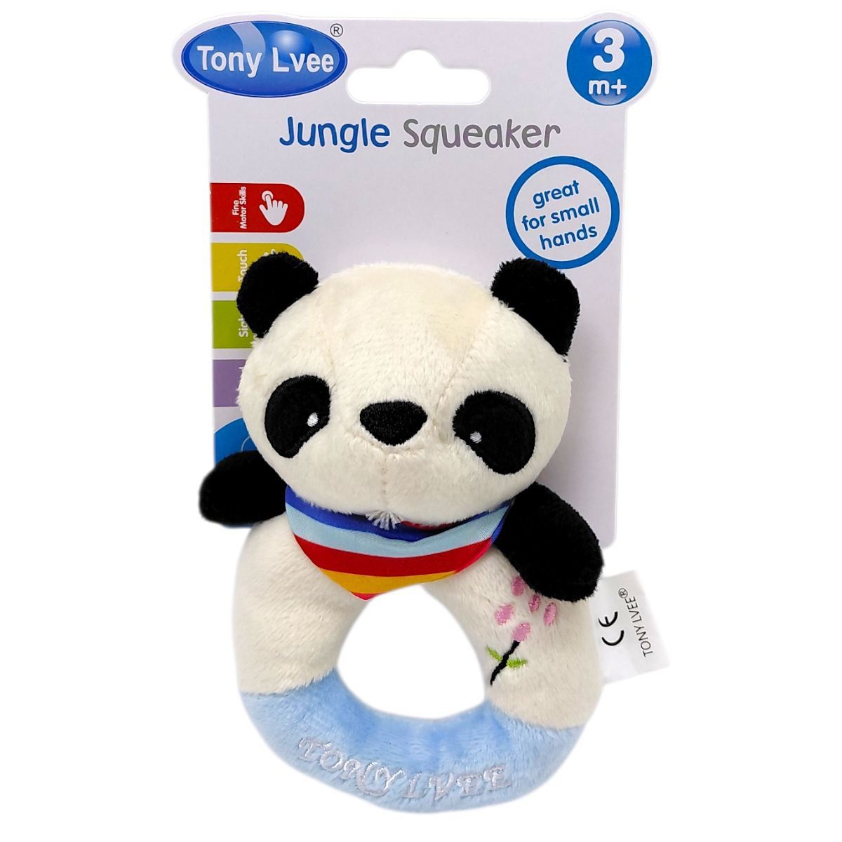 М`яка іграшка-брязкальце "TONY LVEE" (ПАНДА)  фото 1
