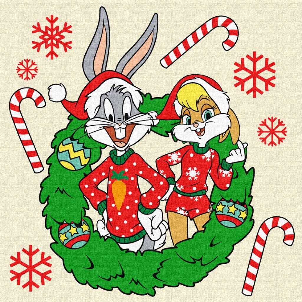 Картина по номерах "Bugs & Lola" 25х25 см  фото 1