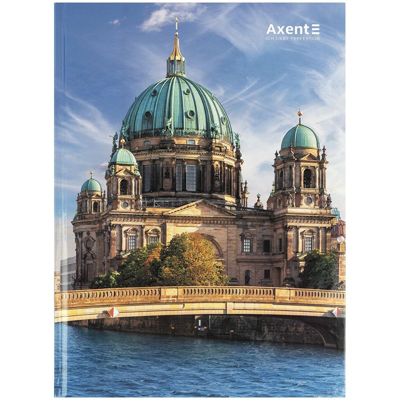 Книга записна А4-, 203*273 мм,96арк. , кліт. , City, Berlin  фото 1