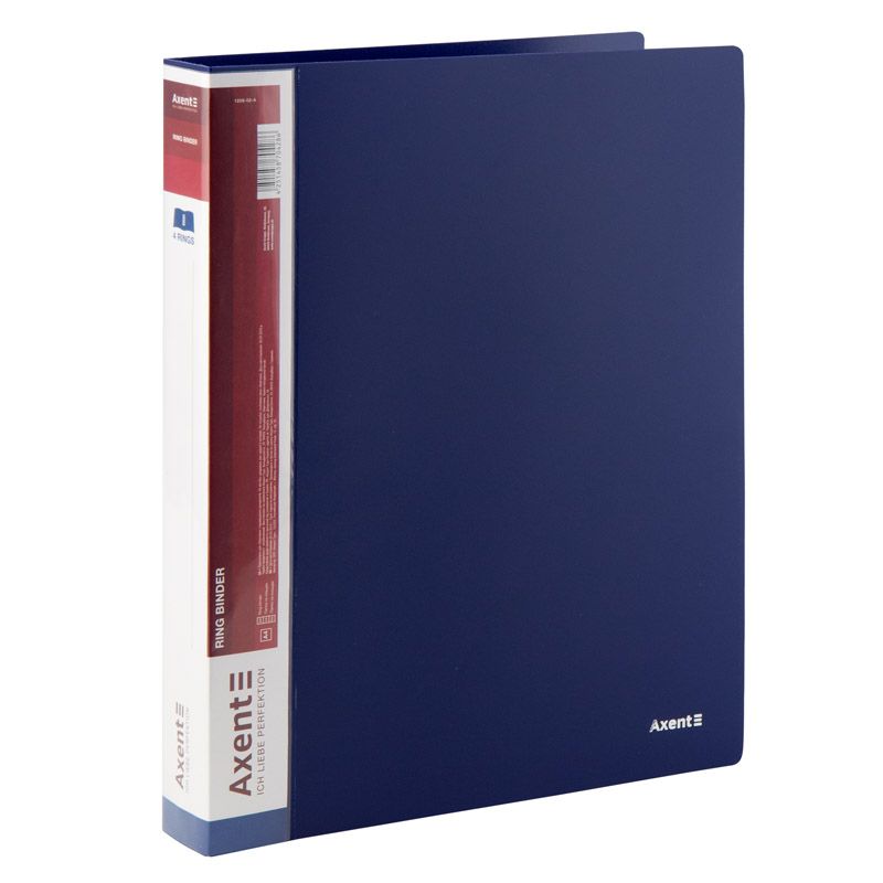 Папка на 4-х кільцях, 35 мм, синя  фото 1