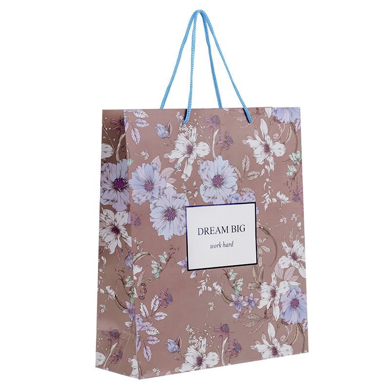 Пакет паперовий подарунковий, 26х32см, Blue Elegance  фото 1