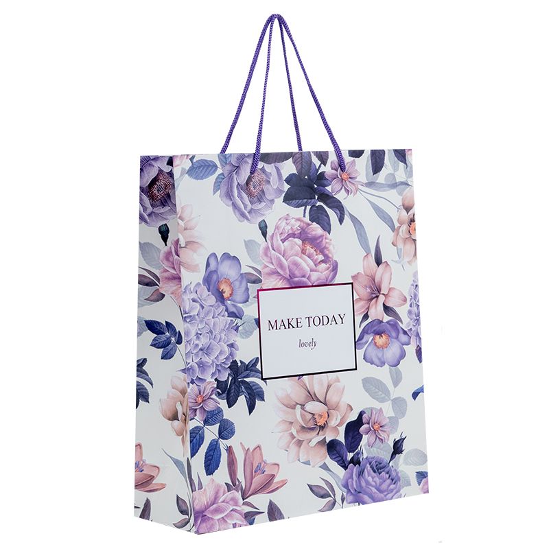 Пакет паперовий подарунковий, 26х32см, Violet Whispers  фото 1