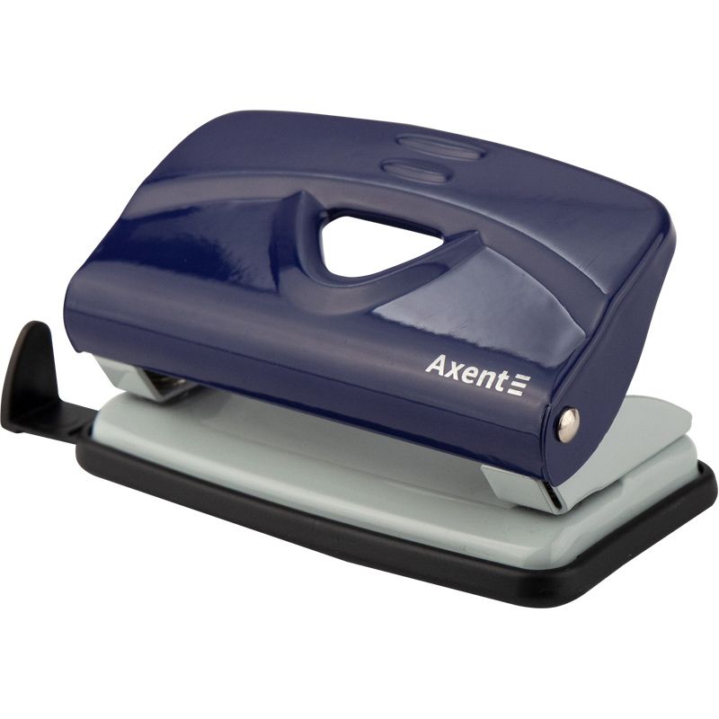 Діркопробивач Exakt-2 металевий, 10арк, синій  фото 1