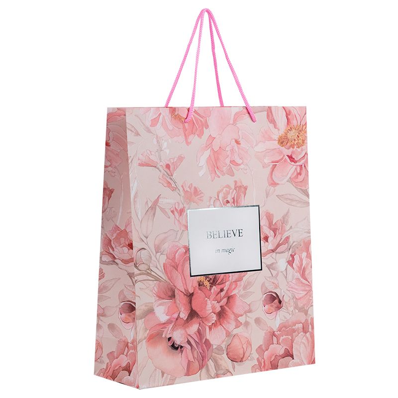 Пакет паперовий подарунковий, 26х32см, Peony Dreams  фото 1