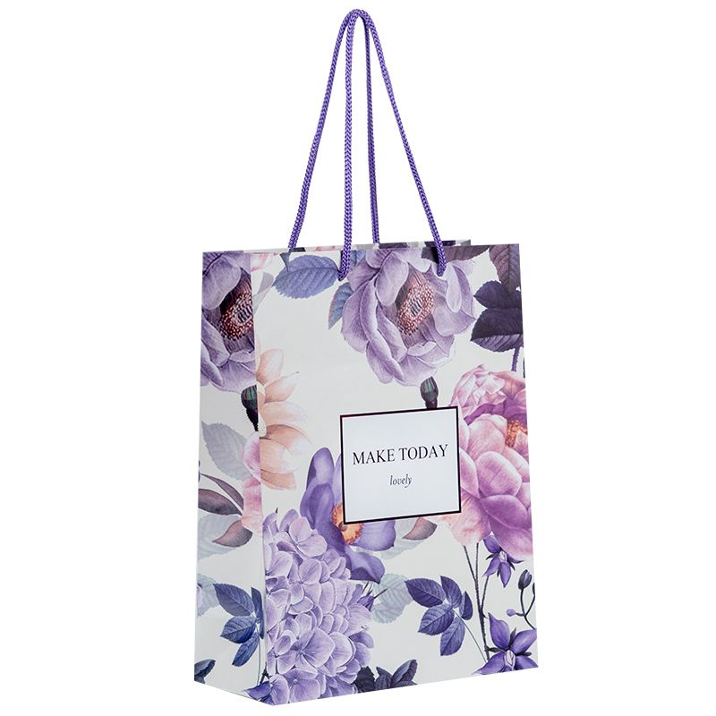 Пакет паперовий подарунковий, 18х24см, Violet Whispers  фото 1