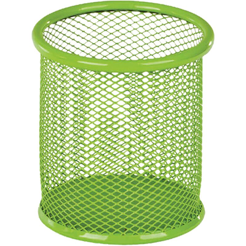 Підставка для ручок кругла 80х80х100мм, мет, салатова  фото 1