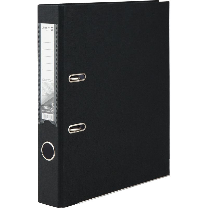 Папка-реєстратор одностор.  PP 5 cм, зібрана, чорн  фото 1