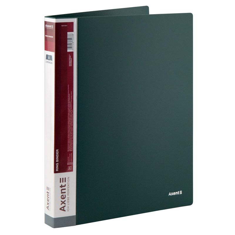Папка на 2-х кільцях, 25 мм, зелена  фото 1