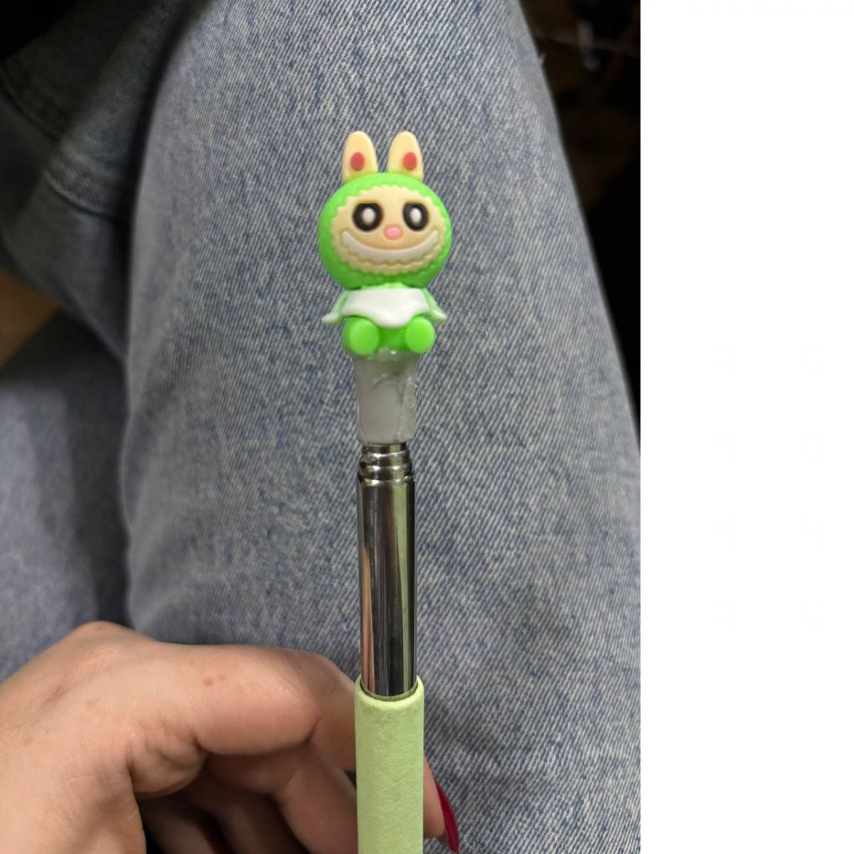 Уцінка.  Пікмі паличка з фігуркою "Лабубу/Labubu", телескопічна: від 20 см до 67 см (мікс видів у асортименті) клей на паличці  фото 1