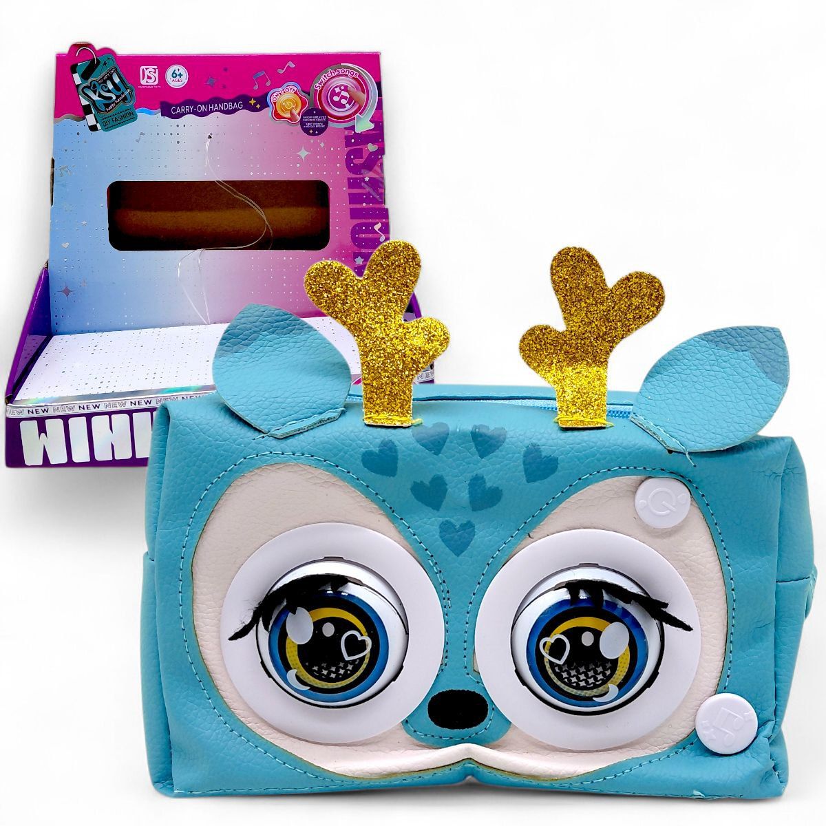 ИНТЕРАКТИВНАЯ СУМОЧКА "WINKPACK" (ГОЛУБОЙ ОЛЕНЬ)  фото 1