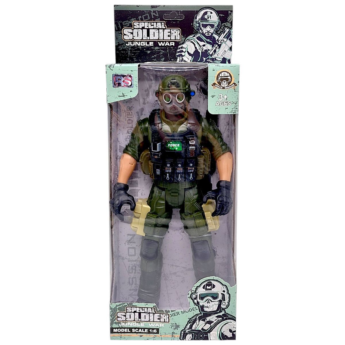 Игровая фигурка "Солдат.  JUNGLE WAR", 31 см, ЗЕЛЕНЫЙ (ВИД 4)  фото 1