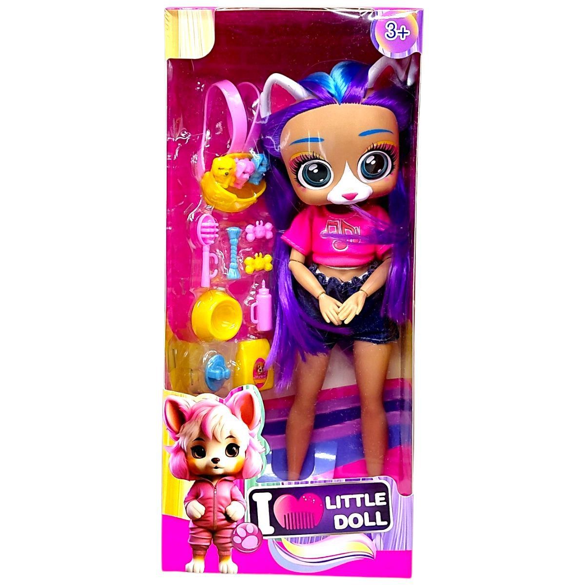 ЛЯЛЬКА LOVELY DOLL (ФІОЛЕТОВА) 28см.  фото 1